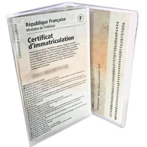 Pochette carte grise cristal